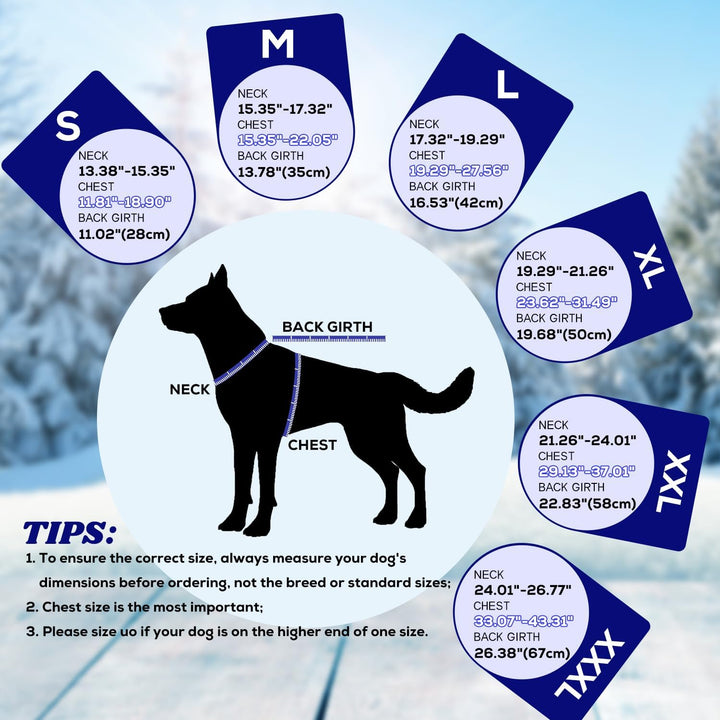 EMUST Hundemantel, Winter, wasserdichte Hunde-Schneejacke für den Winter, verstellbar, für kleine/mi