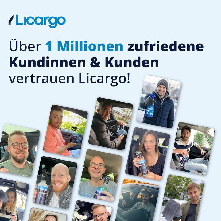 LICARGO 2X Eiskratzer Auto mit Besen 67cm - stabil & wackelfrei - kratzerfrei & lackschonend Schneeb