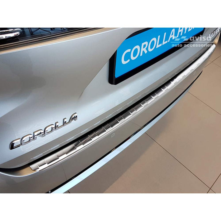 Edelstahl Heckstossstangenschutz kompatibel mit Toyota Corolla XII Combi 2019- & Suzuki Swace Combi