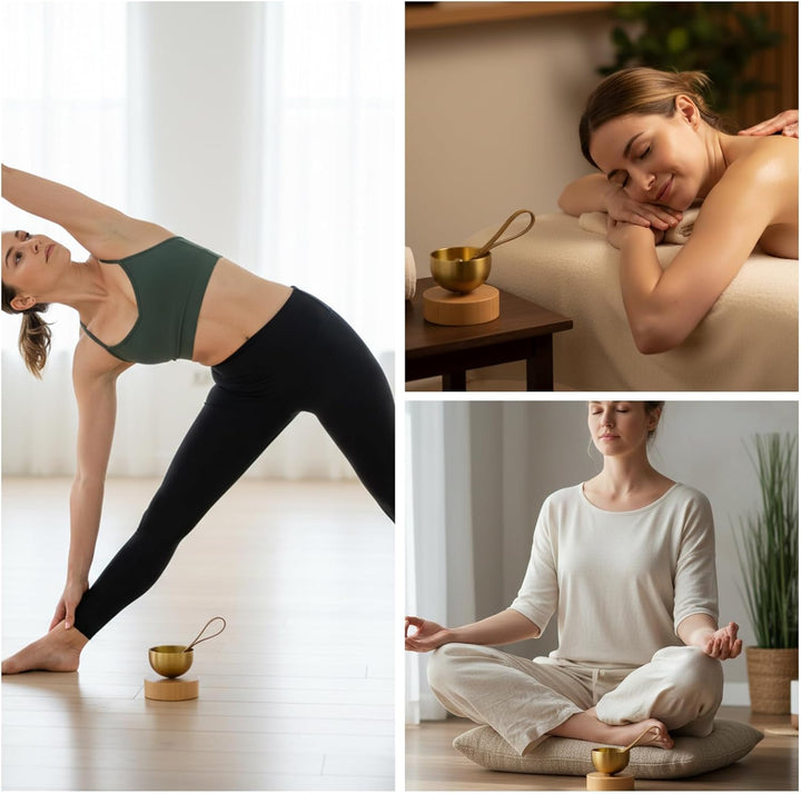 2 Stück Klangschalen Set, Tibetische Klangschale Klein Für Yoga, Meditation Und Entspannung, Mini Kl