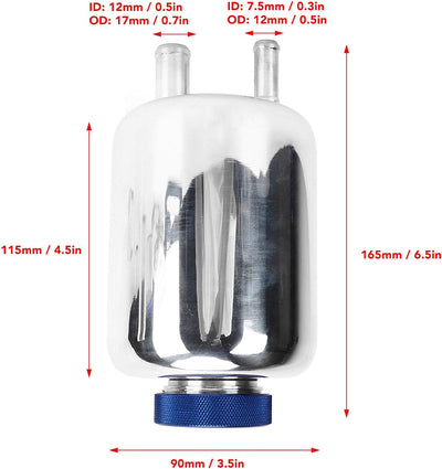 Servolenkungsbehälterpumpe, Aluminiumlegierung Flüssigkeitsbehälter, Öltankflasche Ersatz mit Metall