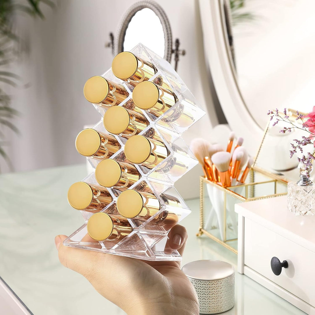 Lolalet 3 Stück Lippenstift Halter, 30 Plätze Halter für Lipgloss Pinsel Holder Aufbewahrungsbox Stä