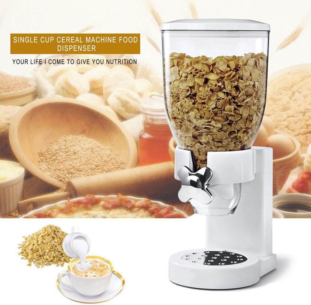 Tnfeeon Trockenfutterspender, Einzelner Müslispender, Lebensmittelaufbewahrung, Mahlzeitenbehälter f