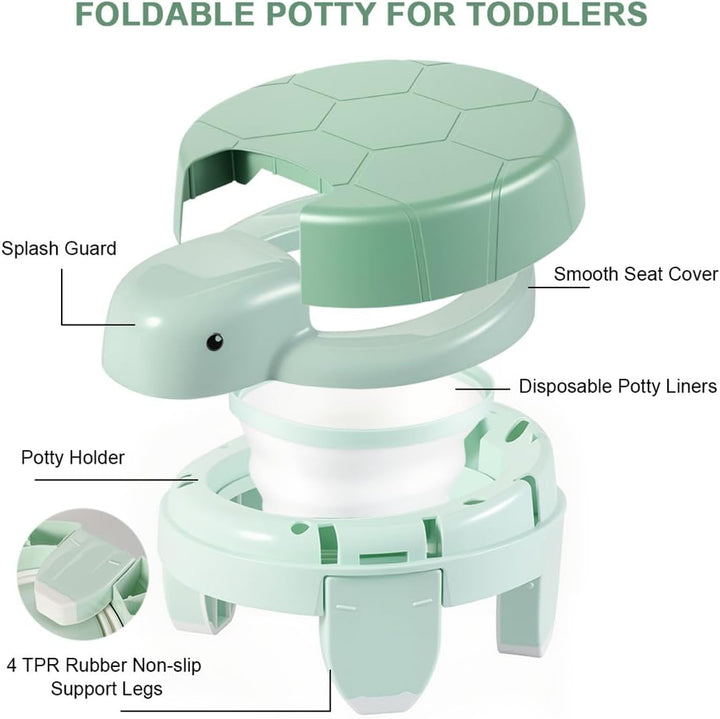 Toilettensitz Kinder Töpfchen Training Sitze Reisetöpfchen Faltbar mit Tragetasche und 20 Töpfchen E