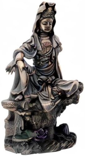 YTC Summit International Water and Moon Kuan Yin Bodhisattva of Compassion Buddhism Statue Figurine