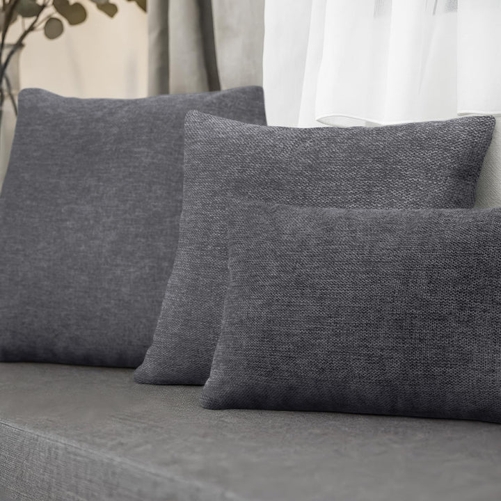 Selfitex 2er Set Couchkissen 50x50 cm, Sofakissen mit Füllung und Bezug, kuschelweiches Lesekissen,