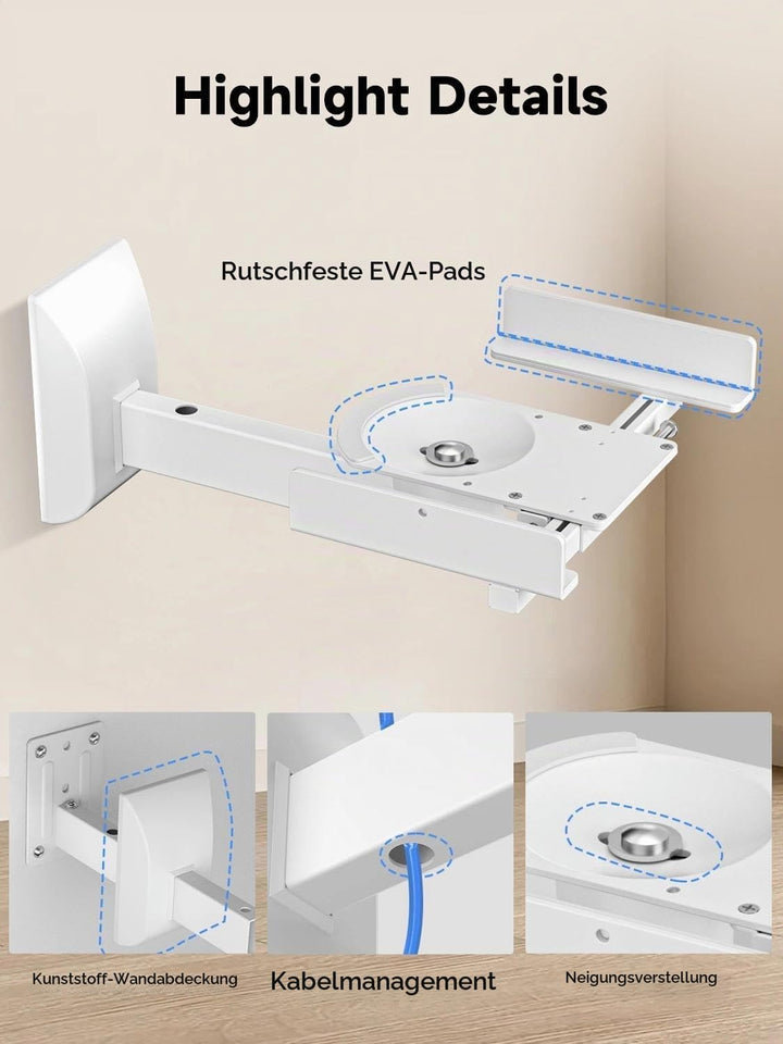 suptek Dual Side Clamping Bücherregal Lautsprecherhalterung Wandhalterung für grosse Umgebungslautsp