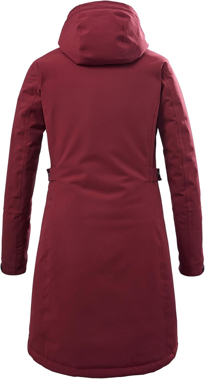 Killtec Damen Kow 165 Wmn Prk Funktionsparka/Parka mit abzippbarer Kapuze 42 weinrot, 42 weinrot