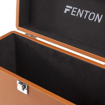 Fenton RC30 Plattenkoffer für LPs, Schallplatten Aufbewahrung, Vinyl Koffer, stilvolle und stabile V