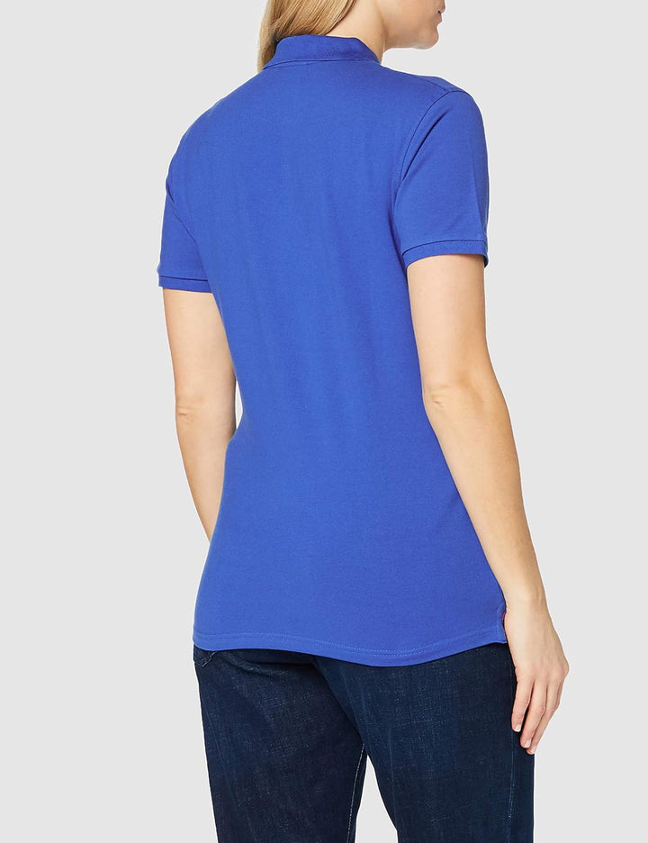 CliQue Damen Premium Polo Shirt Polohemd, Blau (Königsblau), Small