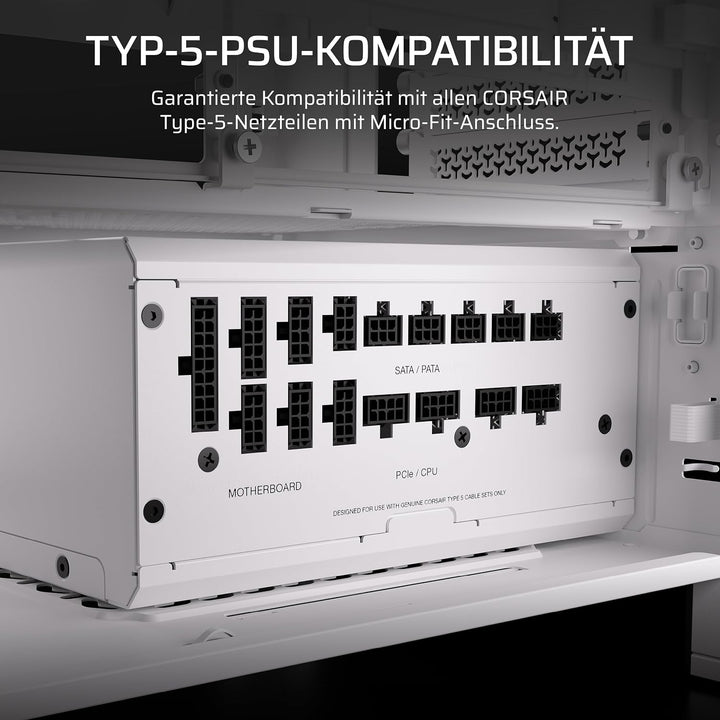 Corsair Elite Premium Pro-Kit mit Einzeln Ummantelten Typ 5-Netzteilkabeln – Flache Kabelkämme, Drei