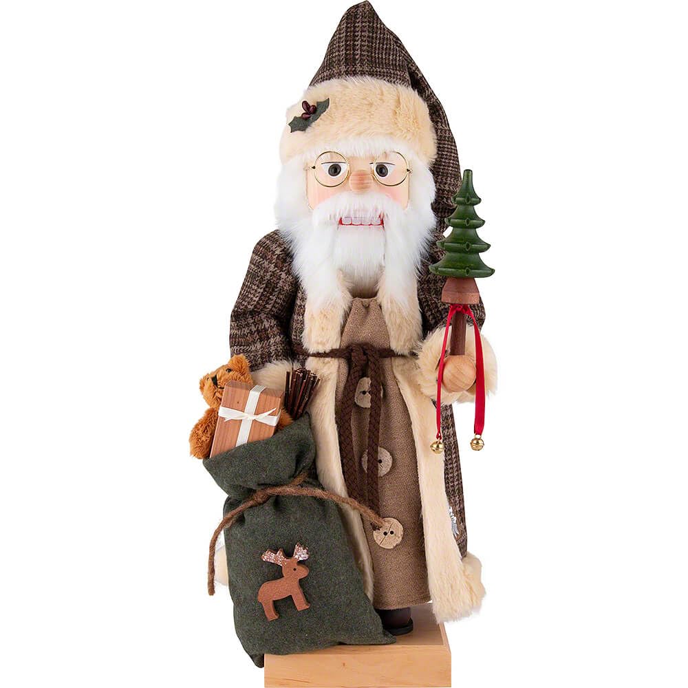 Christian Ulbricht Nussknacker Weihnachtsmann braun kariert - 49 cm