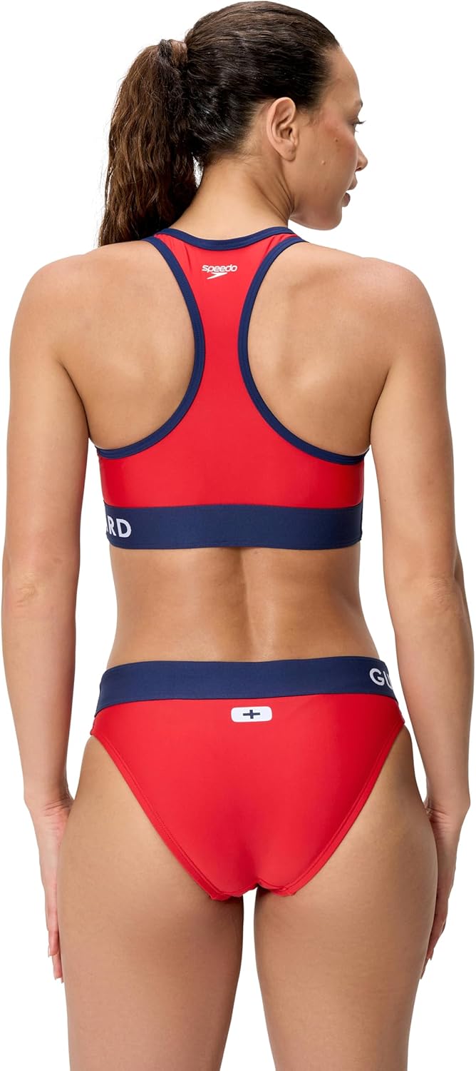 Speedo Damen Guard Sport Bra Endurance Lite Badeanzug XS Rot/Ausflug, Einfarbig (Getaway Solids), XS
