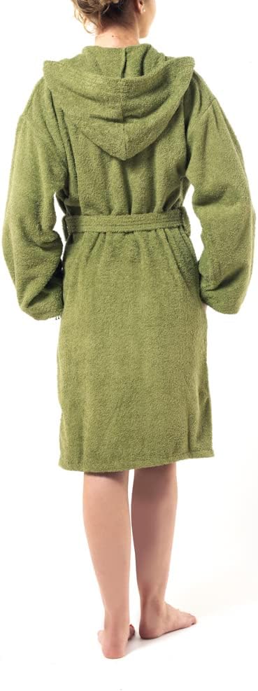 Top Towels - Unisex Bademantel - Bademantel für Damen oder Herren - Bademantel mit Kapuze - 100% Bau