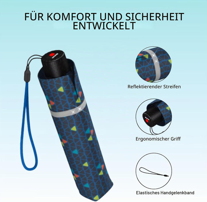 Knirps Rookie manual Kinder Regenschirm triple blue, 90 cm, Triple Blue