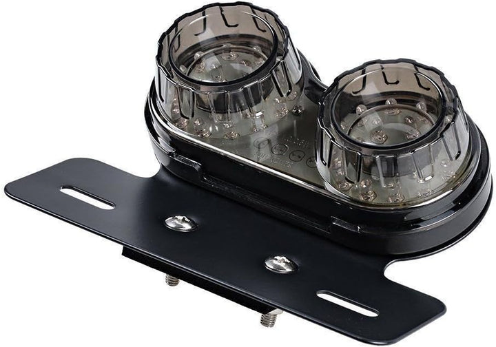 ZYTC LED 40W Motorrad Bremslicht hinten Blinker Kennzeichenbeleuchtung Halterung Schwarz 1, Schwarz