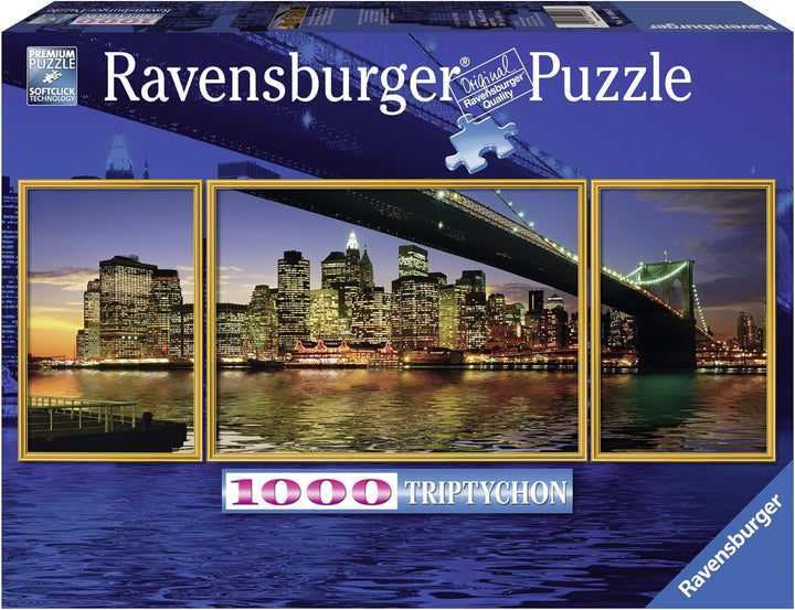Ravensburger 19906 - New York: Brooklyn Bridge - 1000 Teile Triptychon Puzzle