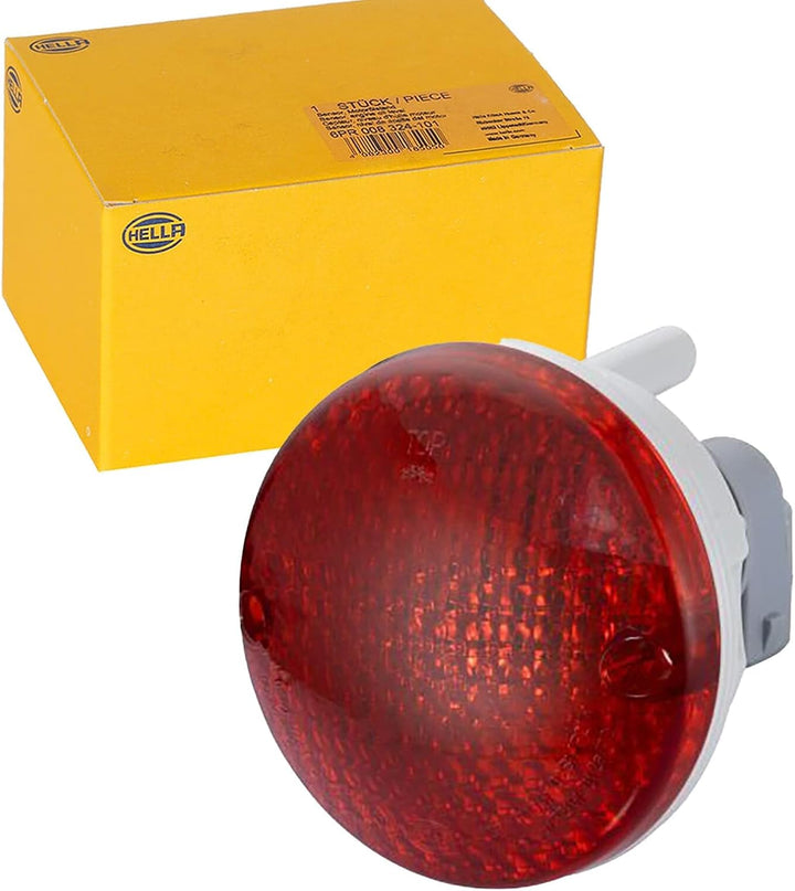 HELLA Rückleuchte - Glühlampe - 12V - Einbau - CCC/ECE - Lichtscheibenfarbe: rot - Stecker: Flachste