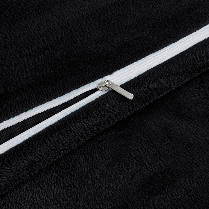 Luofanfei Samt Warme Bettwäsche 220x240 Schwarz Winter Thermo Fleece Plüsch Flausch Nicki Warme Wend