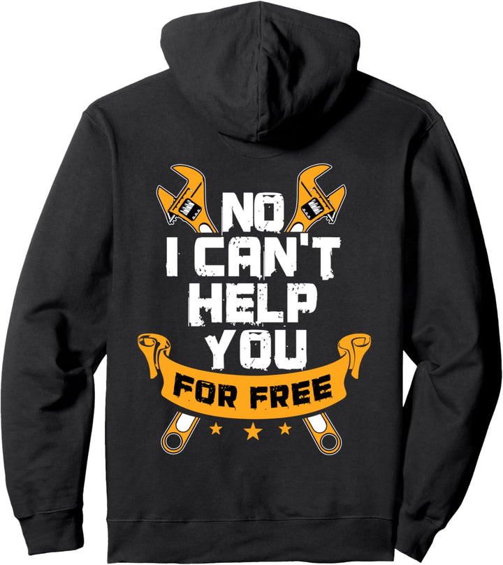 Mechanic Gifts Funny Car Repair Design On Back Pullover Hoodie