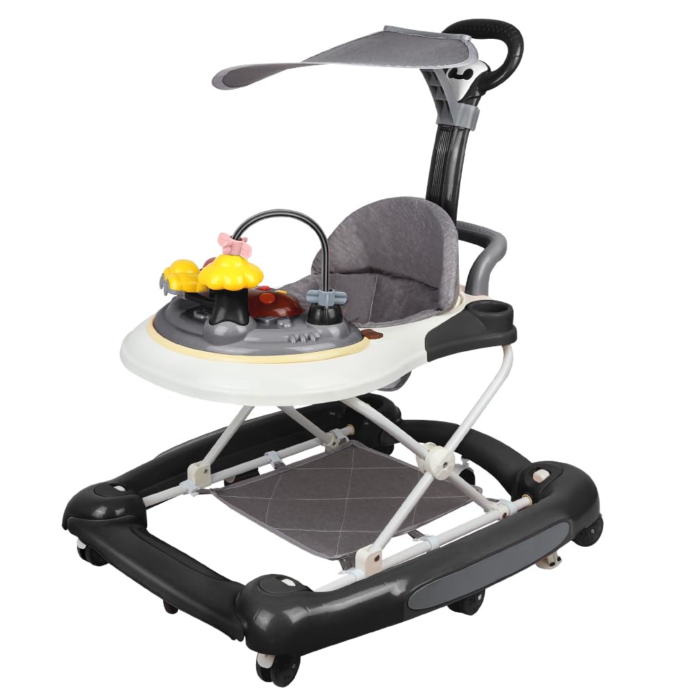 Lauflernhilfe für Babys, 4-in-1, Lauflernhilfe für Mädchen, Jungen, 6-18 Monate, Musikscheibe + hohe