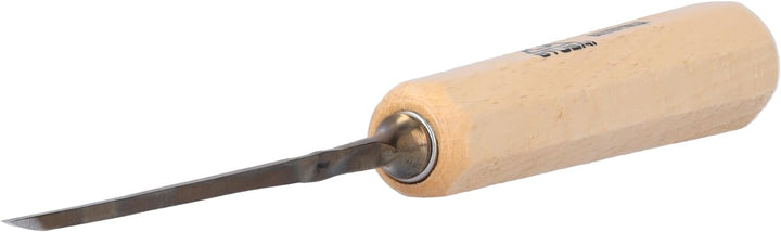 STUBAI Stemmeisen Stechbeitel Serie 52 - Form 71 | einseitig geschliffen 1 mm, mit Holzgriff, für gl