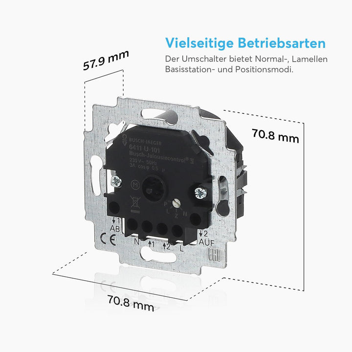 Busch-Jaeger 6411 U-101 Jalousiecontrol II-Einsatz Single, Single