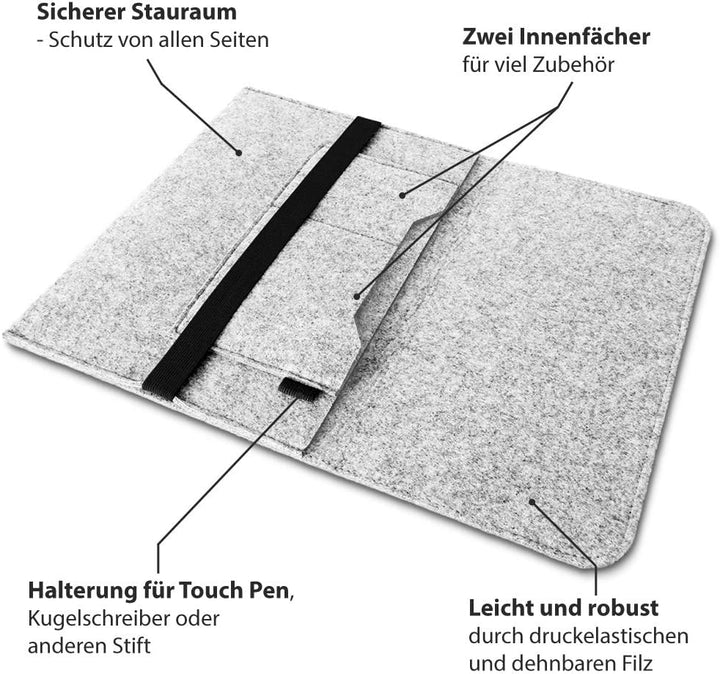 Schutzhülle kompatibel mit Microsoft Surface Laptop 4/5 13,5 Zoll Filz Tasche Sleeve Hülle Laptop Co