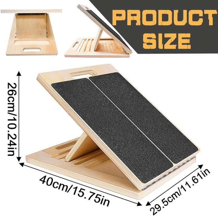 Schrägbrett, Wadendehner, Balance Board aus Holz, Slant Board, Einstellbarer Anti-Rutsch Geneigte Sc