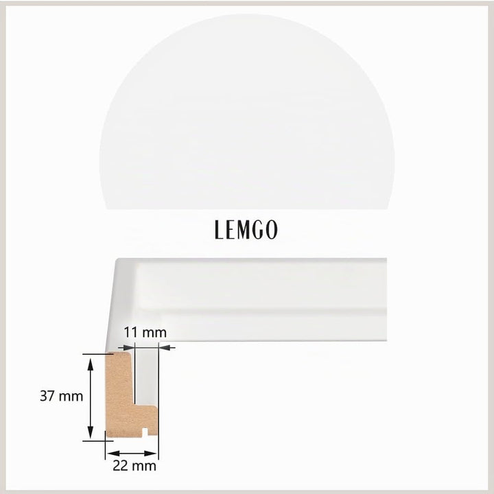 Bildershop-24 Schattenfugenrahmen Lemgo für Keilrahmenbilder und Leinwände 18x24cm Weiss Matt 18x24c