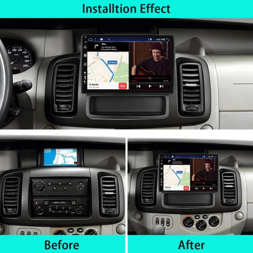 10.1 Zoll Autoradio für Renault Trafic 2 / Opel Vivaro/Nissan Primastar 2006-2014 GPS Navigation - W