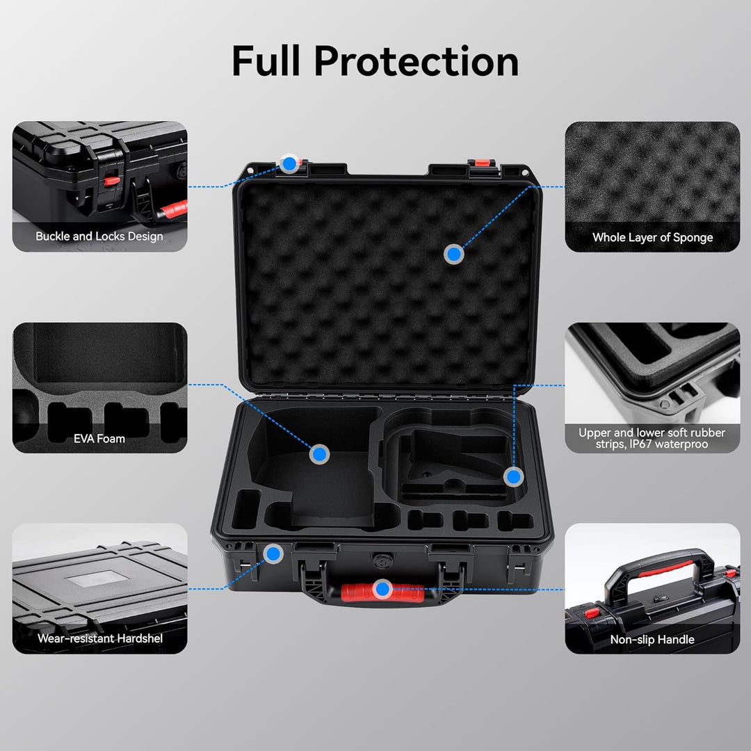 FPVtosky Hartschalenkoffer für DJI Avata 2 Drone/Fly Smart Combo für DJI Goggles N3(Nicht für Goggle