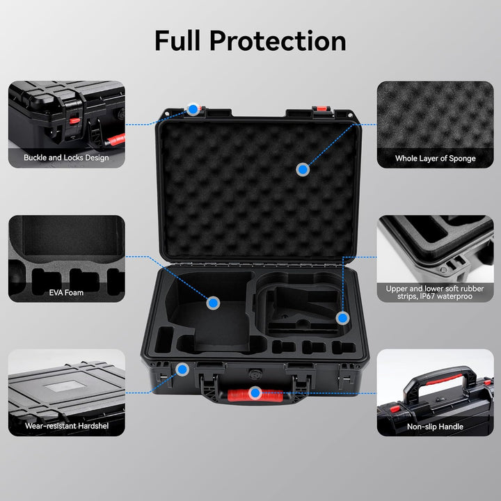 FPVtosky Hartschalenkoffer für DJI Avata 2 Drone/Fly Smart Combo für DJI Goggles N3(Nicht für Goggle