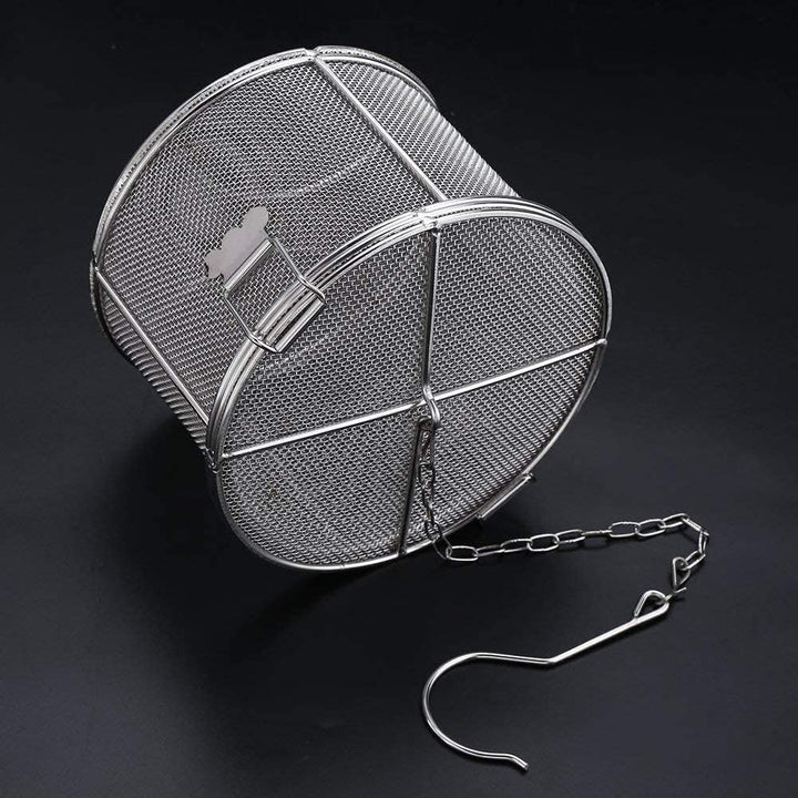 Edelstahl Spice Gewürz Sieb Tea Ball Sieb Suppe Würze Abtrennung Korb Spice Filter - 14 * 10cm 14*10