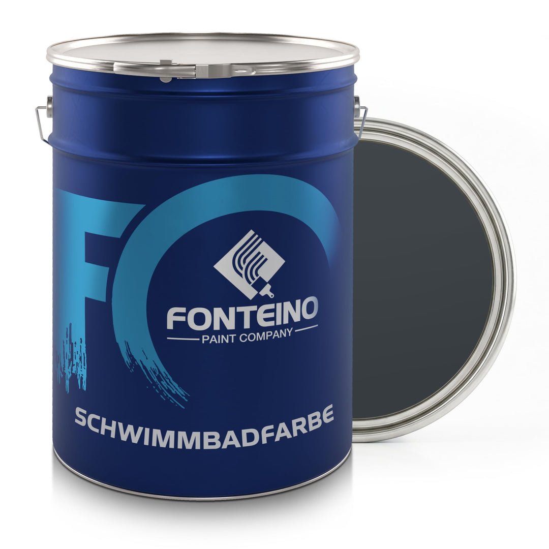 Fonteino Schwimmbadfarbe Poolfarbe Poolbeschichtung Schwimmbeckenfarbe Anthrazitgrau - 5L 5 l (1er P