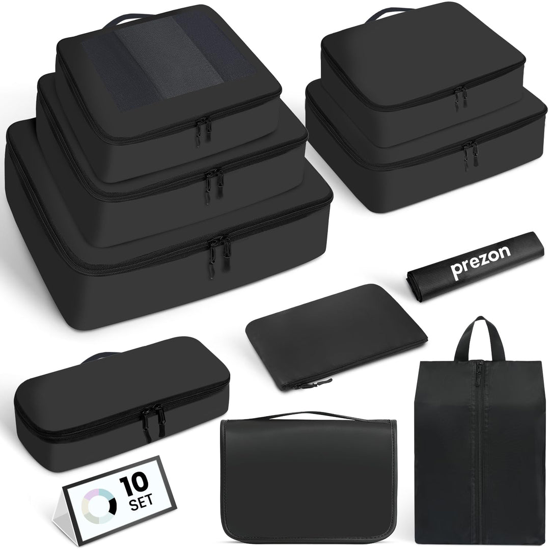 Packing Cubes for Suitcase 10 Set, Leichtgewichtige Gepäck Packing Organizer Packing Cubes für Reise