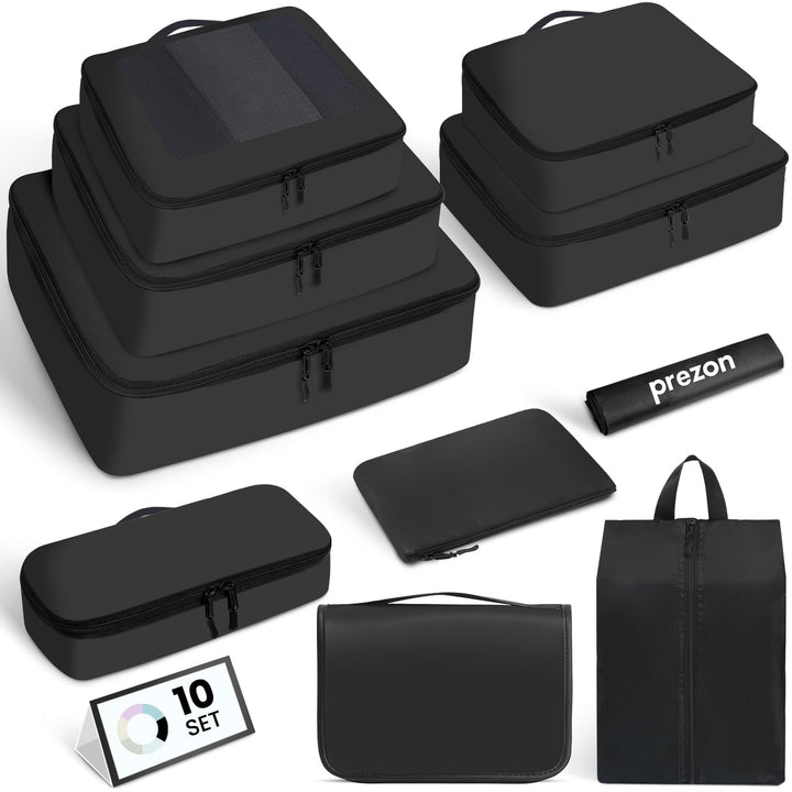 Packing Cubes for Suitcase 10 Set, Leichtgewichtige Gepäck Packing Organizer Packing Cubes für Reise