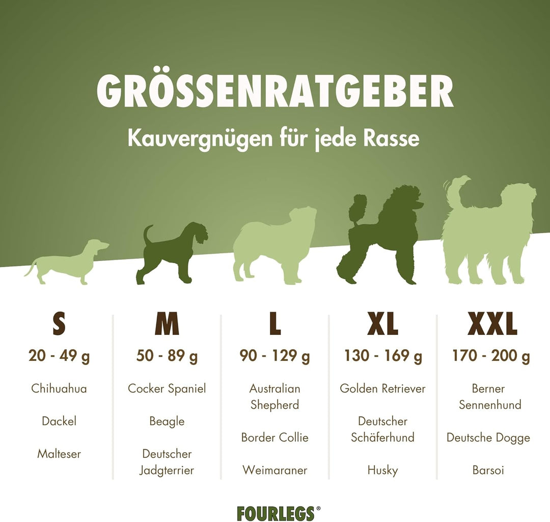 FOURLEGS® natürlicher Kausnack für Hunde aus 100% Hirschgeweih - Mineralstoffe, Kauspielzeug, Kausta