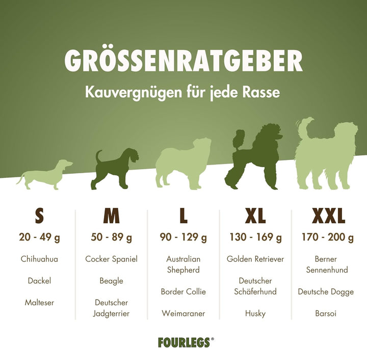 FOURLEGS® natürlicher Kausnack für Hunde aus 100% Hirschgeweih - Mineralstoffe, Kauspielzeug, Kausta