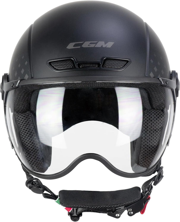CGM Unisex – Erwachsene EBI skihelm, Schwarz Grau Matt, L (59cm)