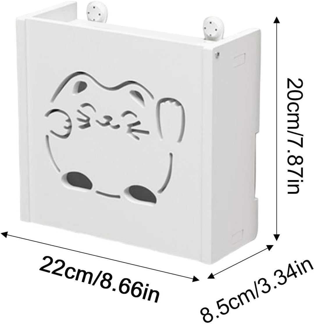Wall Mounted Router Hider, No Drilling Router Rack, Space Saving WiFi Box, Decorative Router Storage