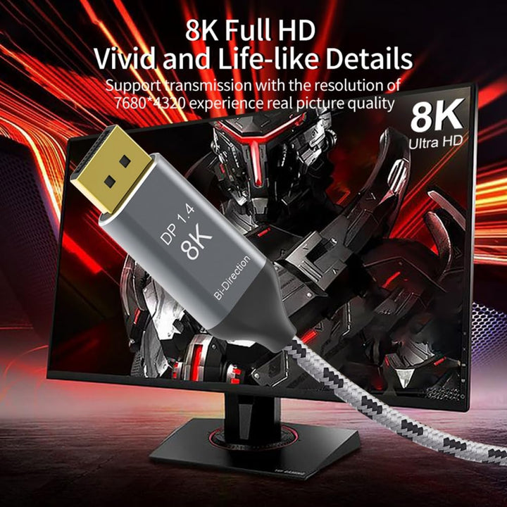 CY Reversibles DisplayPort DP Source zu USB 3.1 Typ C USB-C Displaykabel männlich 8K HDTV Kabel für