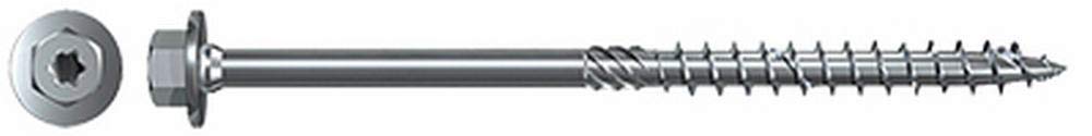 fischer Power-Fast FPF-HT 10,0 x 120 ZPP - Holzbauschrauben mit Teilgewinde und Sechskantkopf für de