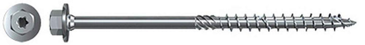 fischer Power-Fast FPF-HT 10,0 x 120 ZPP - Holzbauschrauben mit Teilgewinde und Sechskantkopf für de