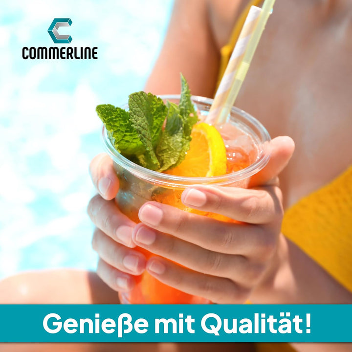 800 Stück Commerline Plastikbecher 0,4L Trinkbecher | Einweg Plastik Becher Einwegbecher Partybecher