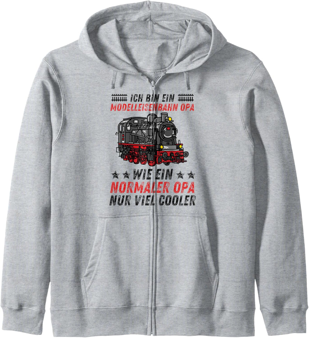 Modelleisenbahn Opa Rentner Eisenbahn Modellbahn Spur N H0 Z Kapuzenjacke