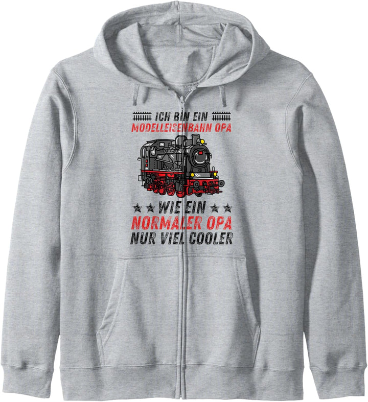 Modelleisenbahn Opa Rentner Eisenbahn Modellbahn Spur N H0 Z Kapuzenjacke