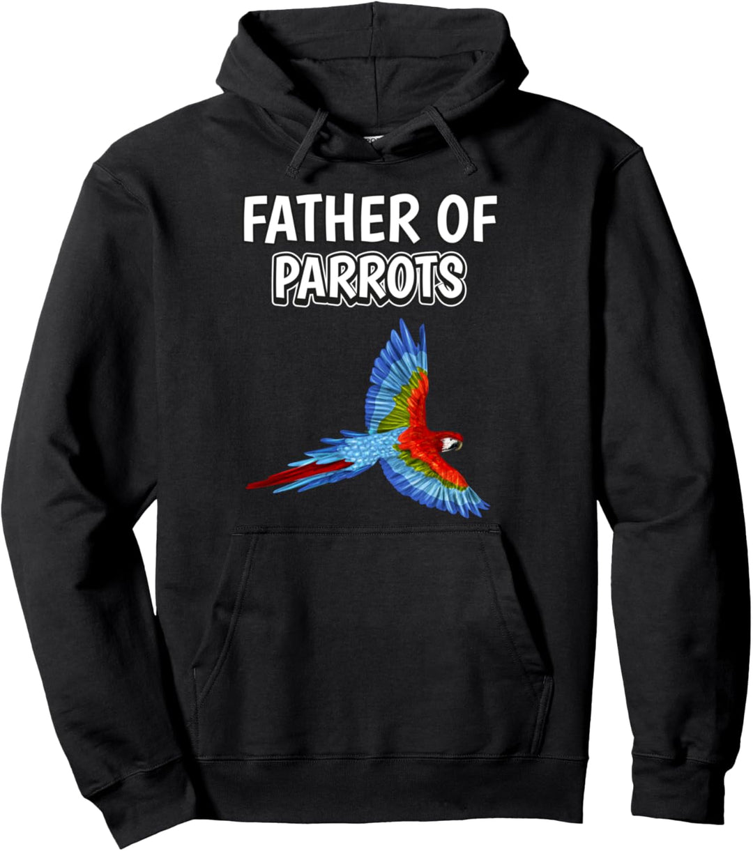 Herren Jungen Father Of Parrots Papa Vatertag Papagei Pullover Hoodie