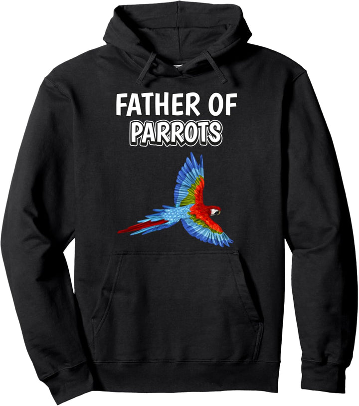 Herren Jungen Father Of Parrots Papa Vatertag Papagei Pullover Hoodie