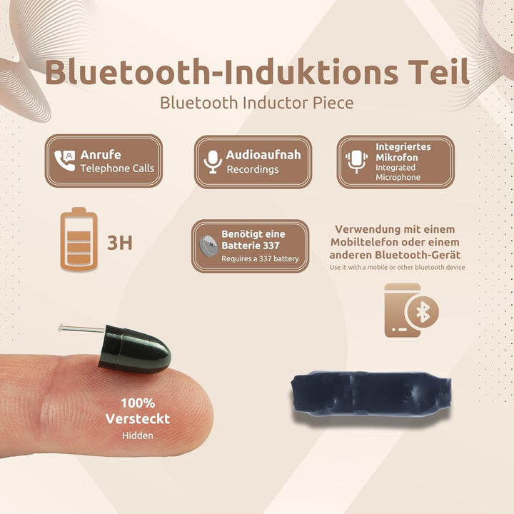 PingaOculto SpionageKopfhörer Bluetooth Prüfung Mini VIP Pro Unsichtbare Kopfhörer Handy Mikrofon -
